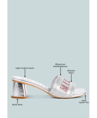 Womens Diamante Embellished Milan Sandals