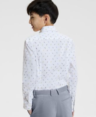 Boys' 8-20 City Scape Spread Collar Shirt