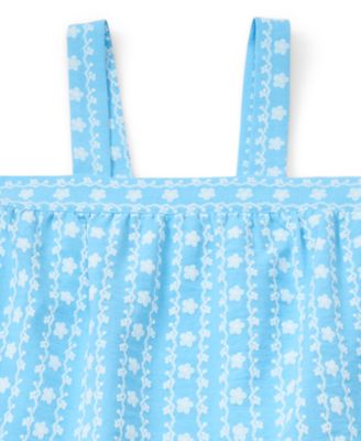 Girls' 7-16 Boxy Embroidered Tank Top