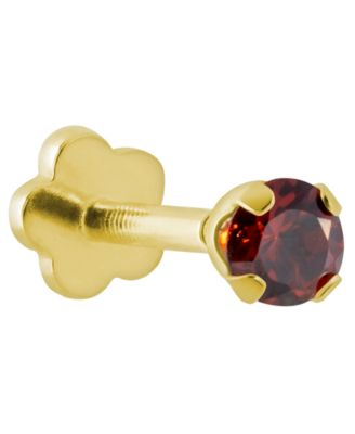 White Topaz (1/6 ct. t.w.) Stud Earrings in 14k Yellow Gold (Also Available in Multi-Stones)