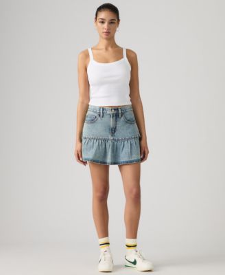 Women's Mid-Rise Flounce Mini Skirt