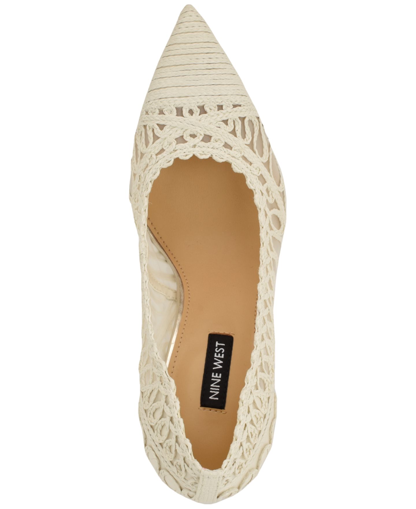 Женские туфли Nine West Frista Woven Pointed Toe Stiletto Dress Pumps, цвет: Кремовый — фото 4