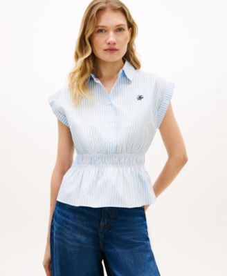 Women's Smocked Waist Shirt
