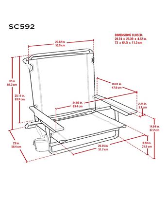 Classic 5-Position Lay-Flat Folding Chair, Outdoor Pool And Beach Chair With Carrying Strap And Towel Bar, Green Stripes