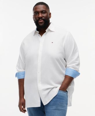 Men's Big & Tall 100% Linen Button-Down Shirt