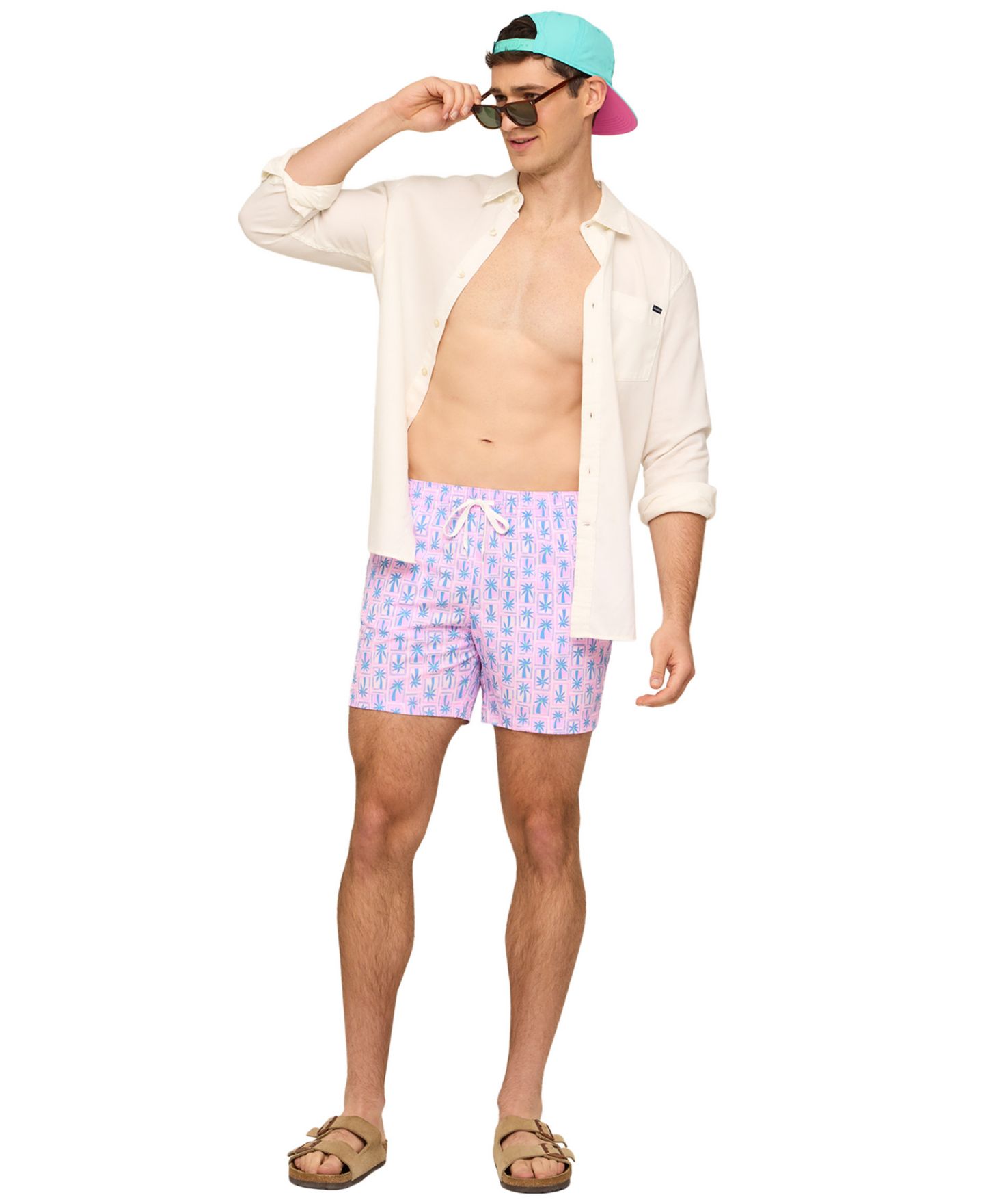 Плавки The Miami Mosaics 5.5" для мужчин — Chubbies, цвет: Розовый — фото 2