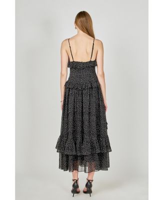 Women's Polka Dot Ruffle Dress