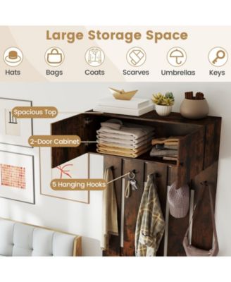 Mounted Wall Rack for Coats, Hats, and Entryway Storage