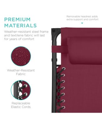 30" Extra Wide Folding Zero Gravity Patio Lounge Chair w/Adjustable Canopy Shade