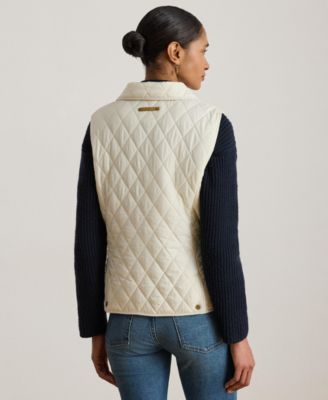 Women's Crest Patch Diamond Quilted Vest