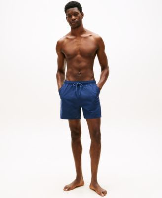 Men's Drawstring Zip Pocket Swim Trunks