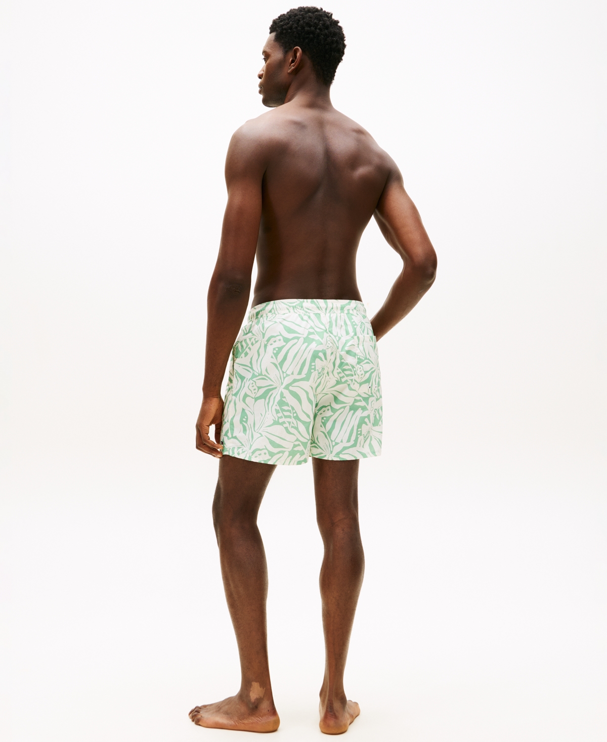 Tommy Hilfiger Men's Print Drawstring 5" Swim Trunks