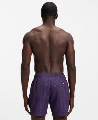 Men's Squiggle Print Swim Trunks