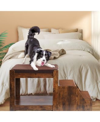 Pet Bunk Bed Window Perch with Removable Steps, Washable Cushion, and Scratching Pad, Indoor Use