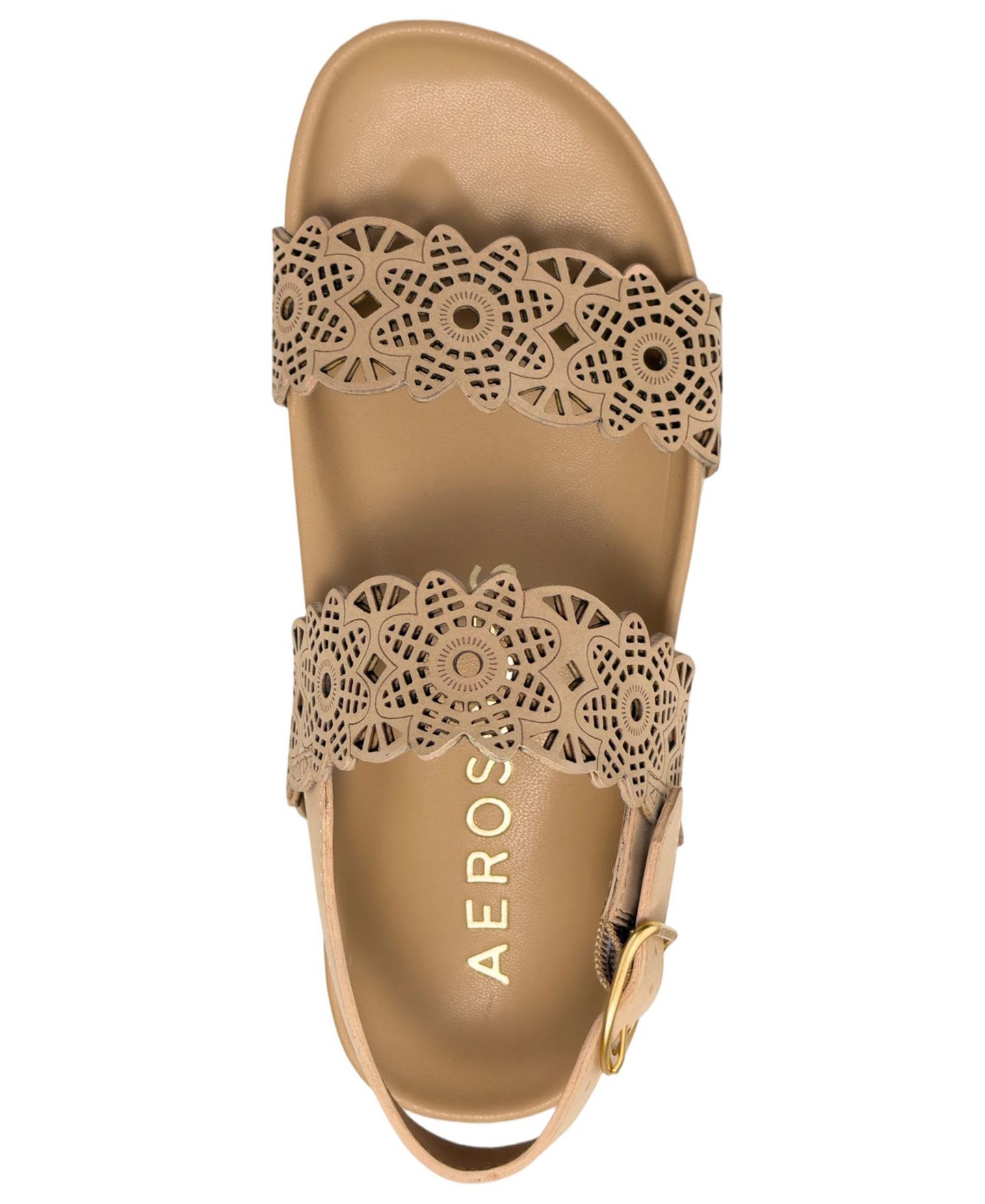Женские сандалии Aerosoles Lily Open Toe Footbed, цвет: Бежевый — фото 4
