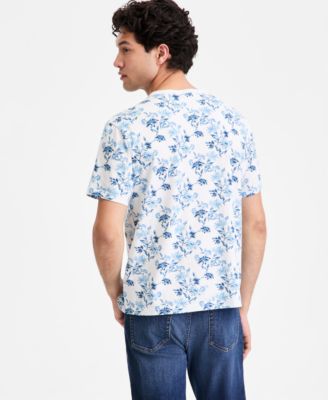 Men's Cotton Coastal Daisy Printed T-Shirt