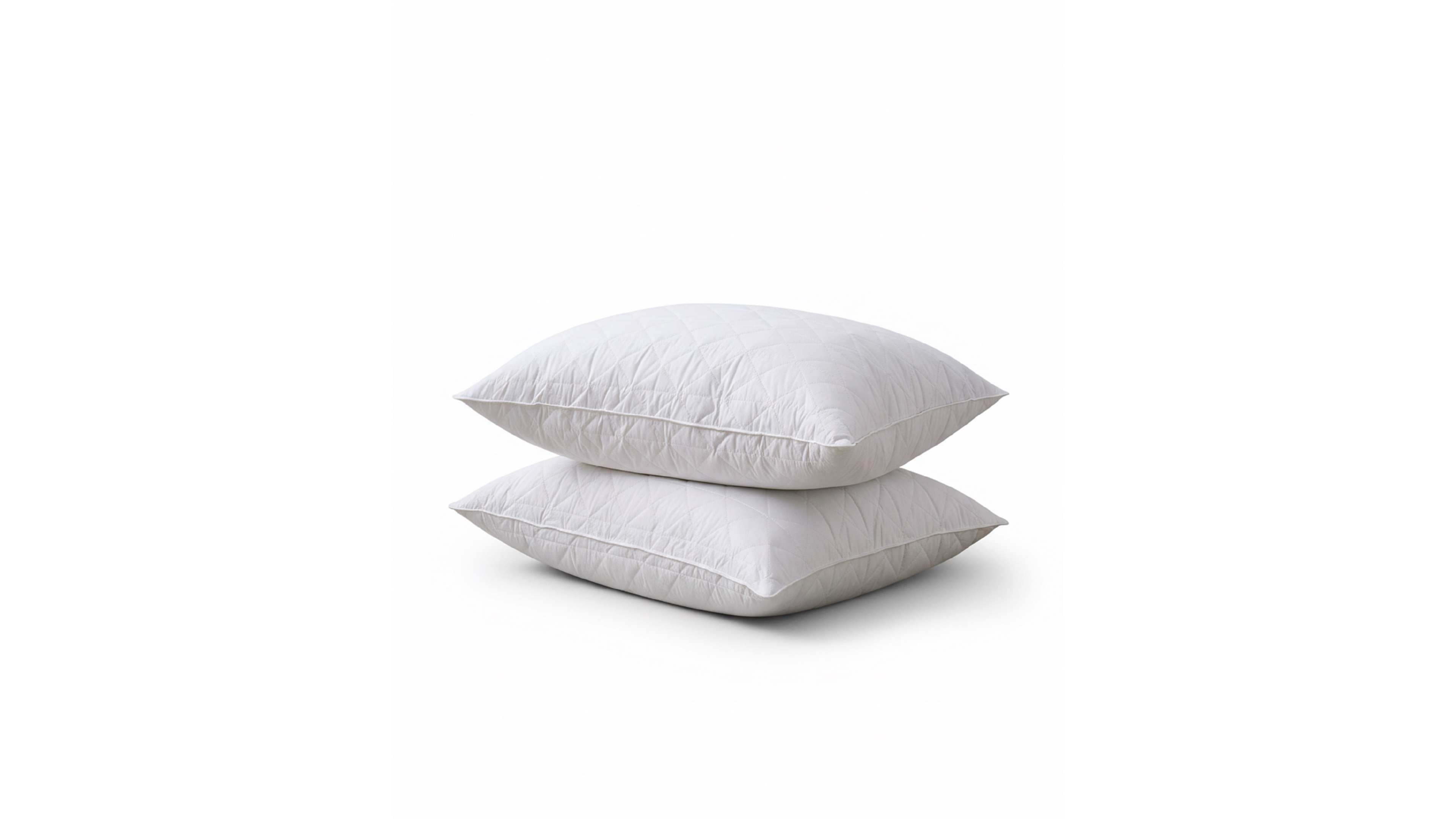 Unikome Wave Quilted Goose Feather 2-Pack Pillows, Queen