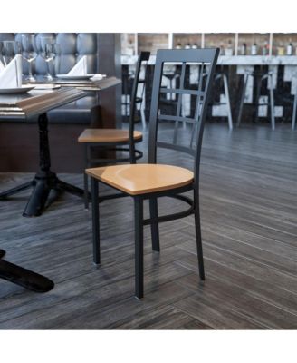 Window Back Metal Restaurant Dining Chair