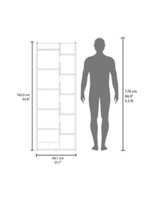 Perry Bookcase in Melamine with Open Storage