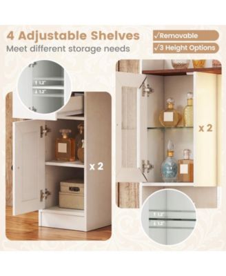 41.5" Makeup Vanity Desk with Power Outlets and 3 Color Lighting Modes, Mirror