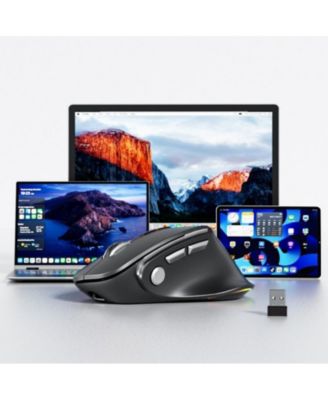 Vertical Wireless Mouse 3-Mode: Silent Bluetooth,Minimalist Design,Easy to Use For Laptop/PC,Office/Gaming | Ideal for Professionals & Gamers