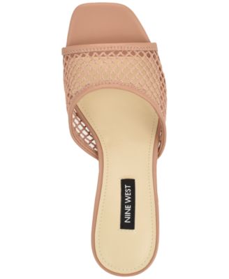 Women's Cabana Mesh Kitten Heel Dress Sandals