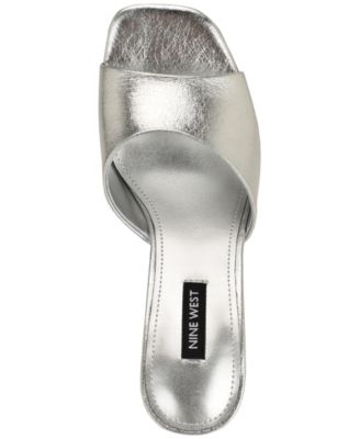 Women's Lamell Square Toe Slip-On Stiletto Sandals