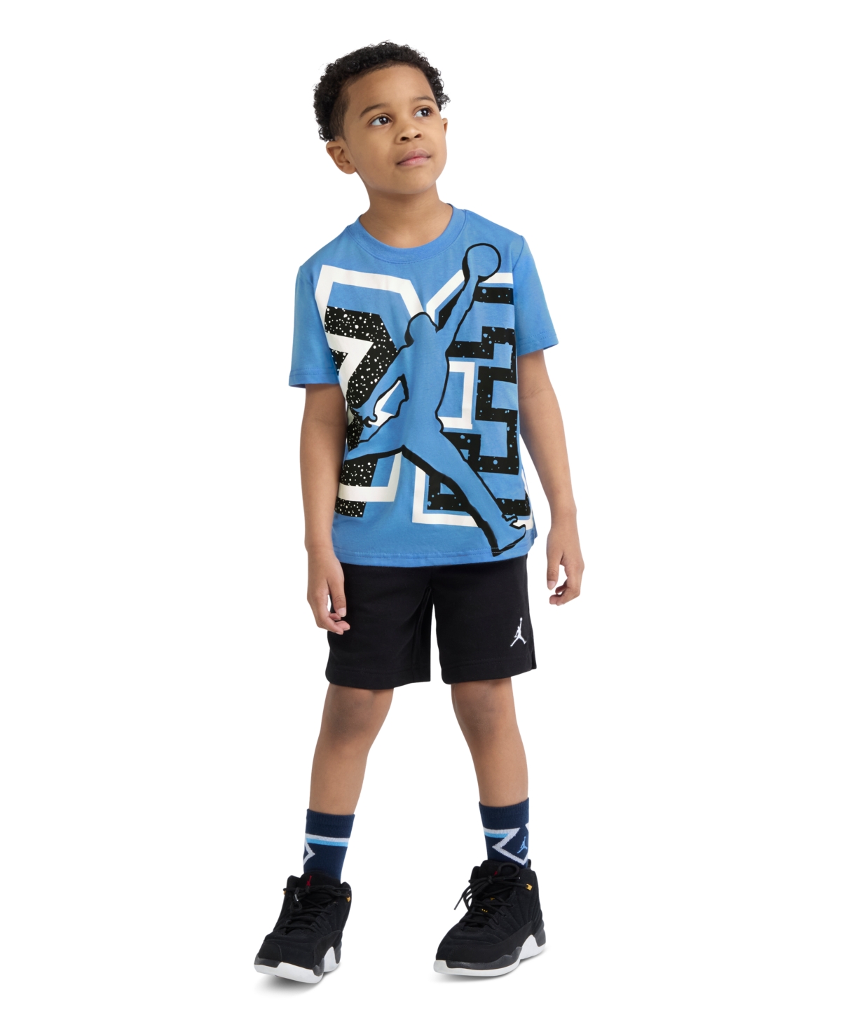 Jordan Boys' 4-7 Split 23 Splatter Crewneck T-Shirt