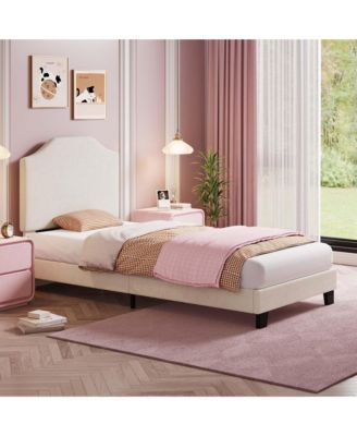  Bed Frame, Corduroy Upholstered Platform