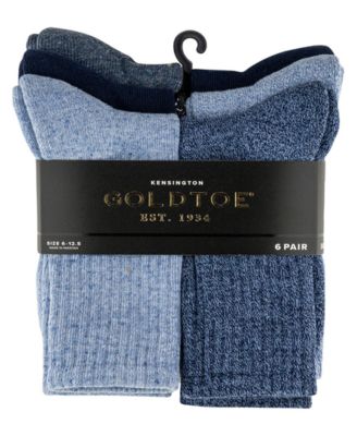 Men's 6-Pack Kensington Reinforced Toe Short Crew Socks