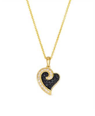 Blackberry & Vanilla Diamond Pendant Necklace (0.305 ct. t.w.) in 14k Honey Gold