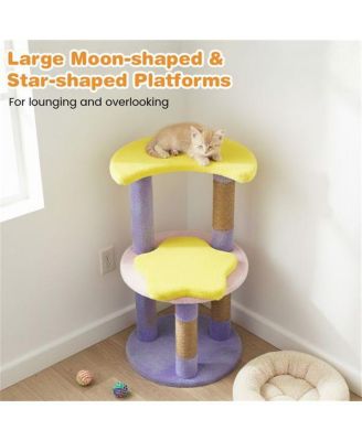 29-Inch Cat Tree Tower with Anti-Tip Base, 4 Multi-Level Perches & Jute Scratching Posts for All Cats, Large Kittens to Adults