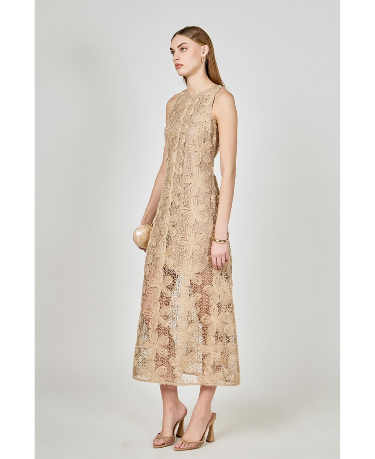 endless rose Women's Lace Cami Maxi Dress