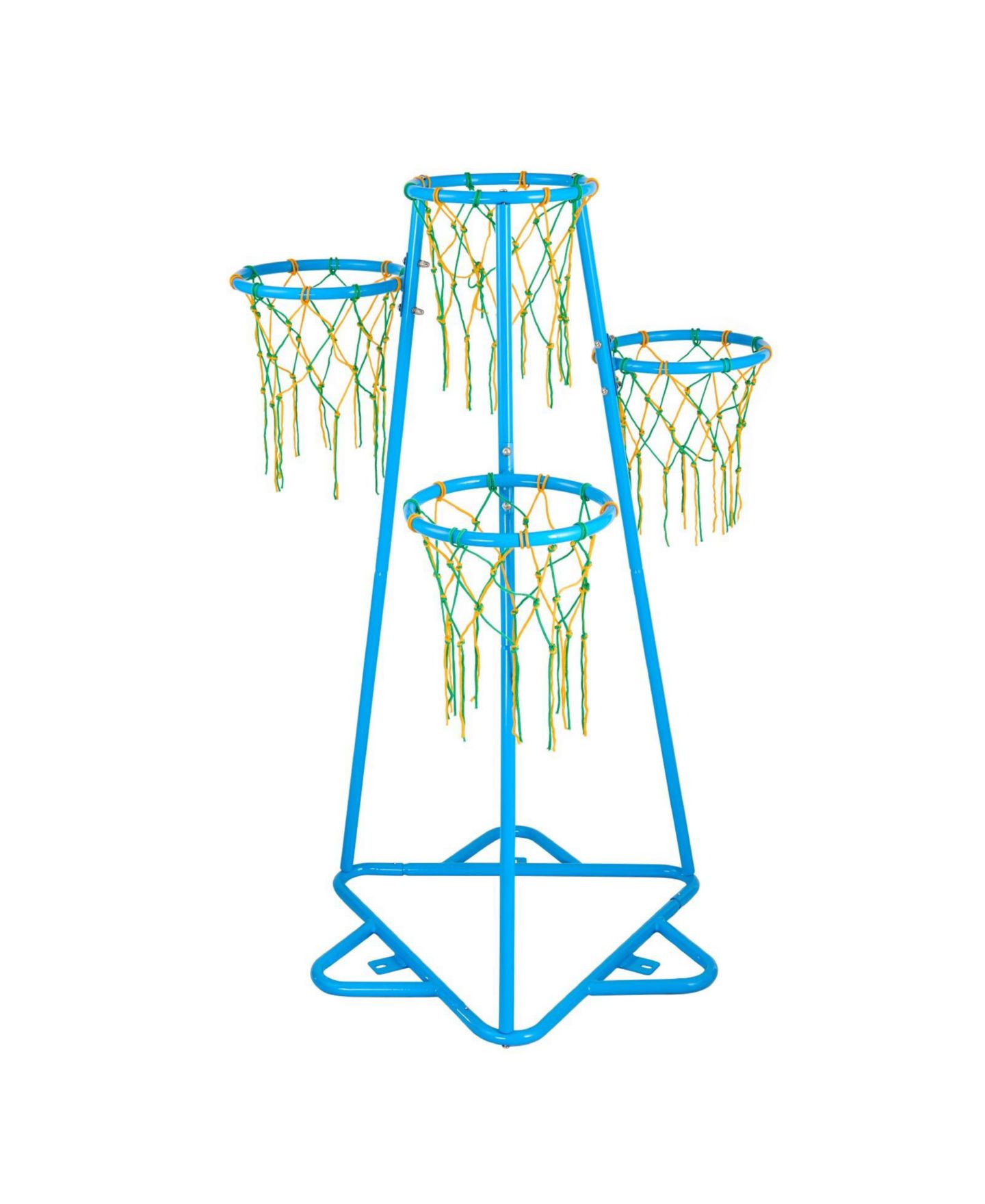 Детские игрушки SUGIFT 4-Hoop Kids Basketball Set with Adjustable Height, Ages 3+, цвет: Синий — фото 4