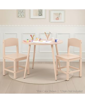 Round Mid-Century Modern 35.5in Dining Table, Dinette for Home or Kitchen w/Wood Finish Steel Legs 