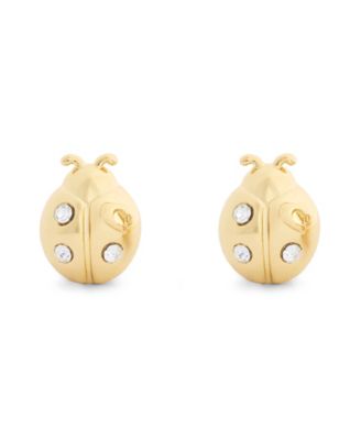 Faux Stone Ladybug Stud Earrings