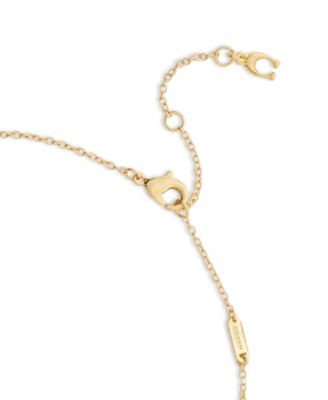 Gold Signature Charm Pendant Necklace