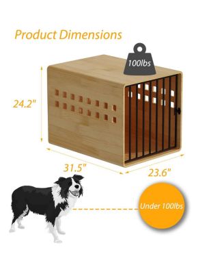 Dog Crate for Medium & Small, Solid Wood Puppy Crates, Dog Kennel Indoor with Door, Pet House
