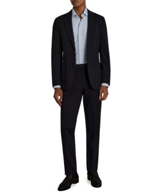 Men's Cotton-Blend Cutaway-Collar Striped Shirt