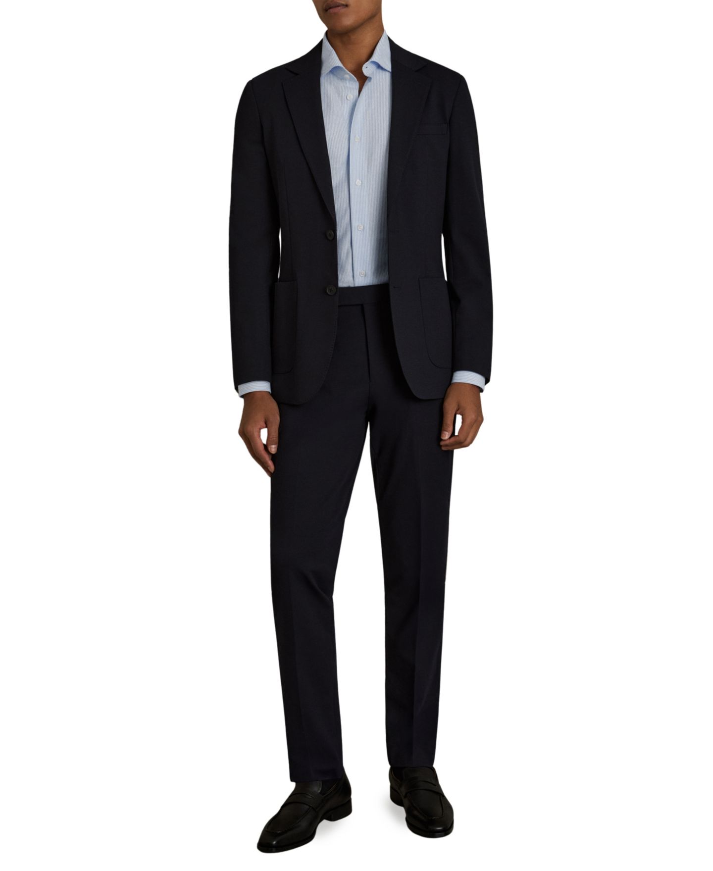 Мужская рубашка REISS Valdo Cotton-Blend Cutaway-Collar Striped — фото 2