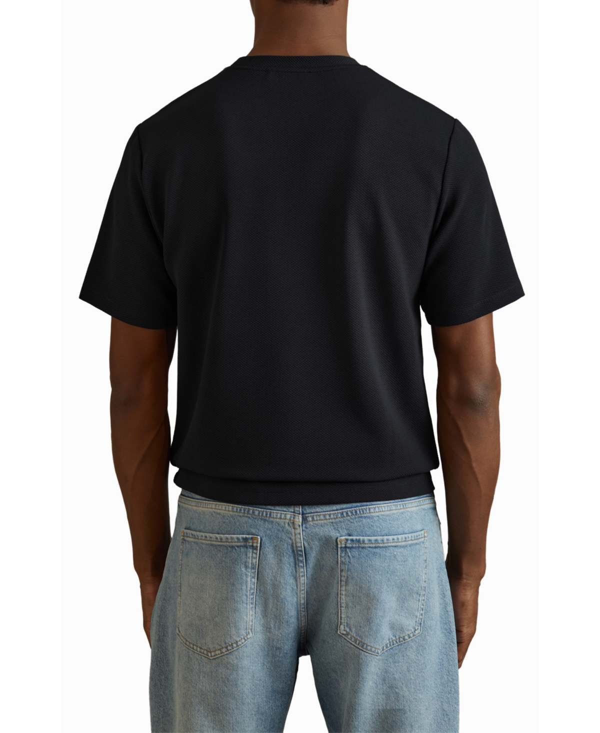 Reiss Men's Textured Crew-Neck T-Shirt