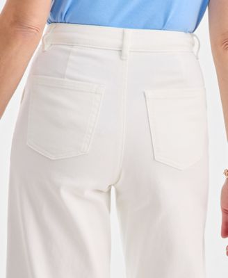 Women's Cropped High-Rise Wide-Leg Jeans