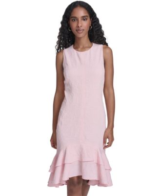 Women's Sleeveless Blossom Jacquard Midi Dress