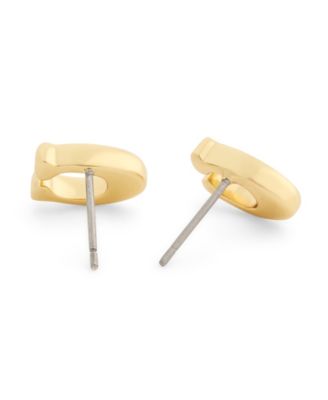 Black Signature C Enamel Stud Earrings