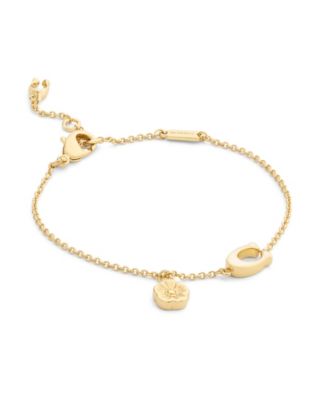 Faux Stone Signature C Tea Rose Strand Bracelet