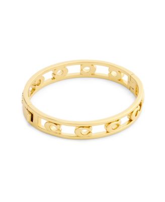 Rhodium Signature C Openwork Bangle Bracelet