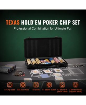 300-Piece Poker Chip Set with Case and Casino-Style Chips