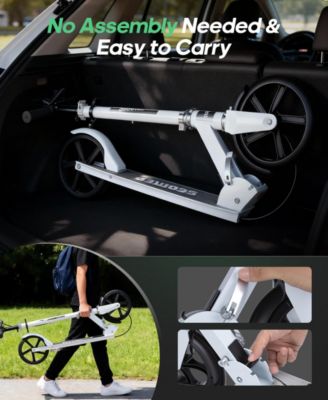 Lightweight Foldable Kick Scooter for Kids 8+ & Teens, Dual Suspension with 8" Wheels, Wide Deck, Supports Up to 330 lbs