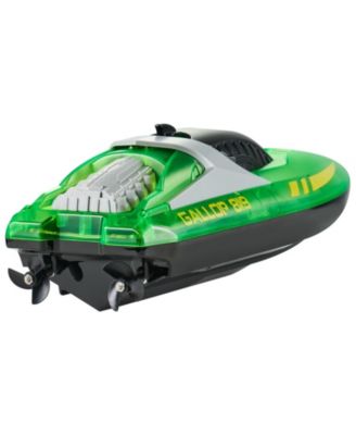 2.4GHz RC Racing Boat with LED Navigation Lights & Waterproof Design, Green