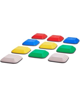 10-PC Large Balance Stepping Stones Set, Non-Slip 220 lb Capacity